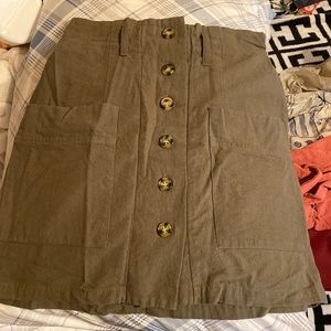 Olive green skirt